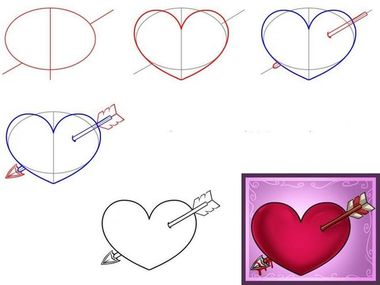 Како нацртати срце у оловку корак по корак?